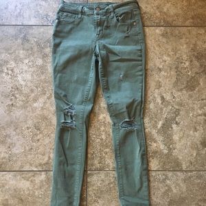 Army green jeans